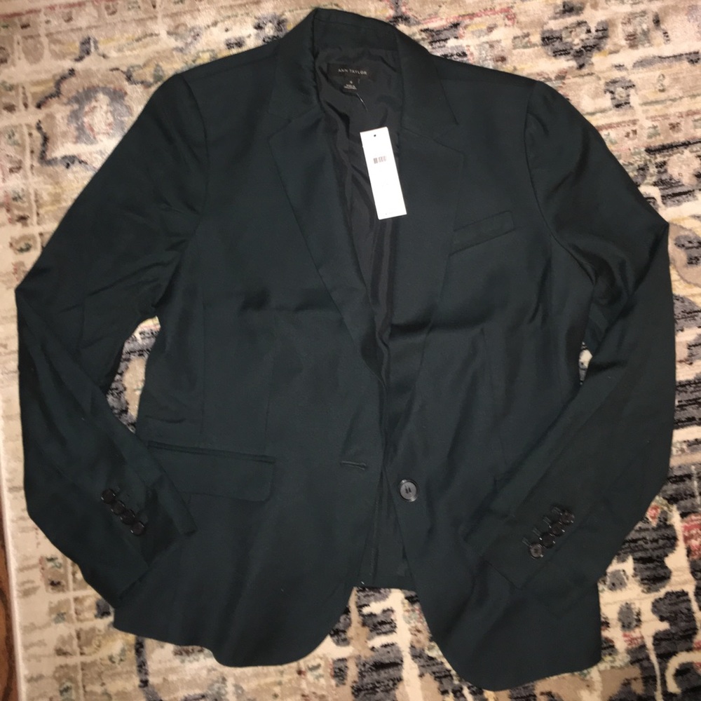 *NWT* Ann Taylor Dark Green Classic Blazer Size 10